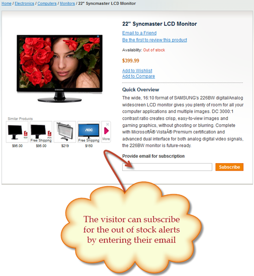 Magento Extension: Out Of Stock Notification Module