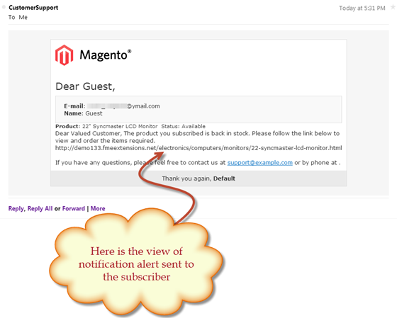 Magento Extension: Out Of Stock Notification Module