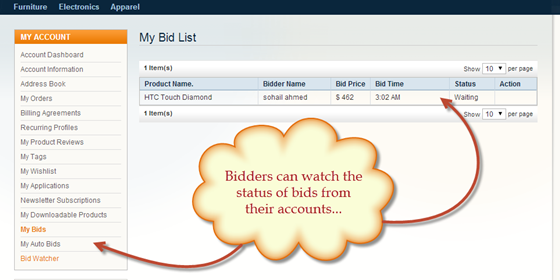 Magento Extension: Auction Module Magento